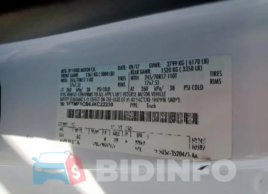 1FTMF1CB6JKC22230 Photo# 12