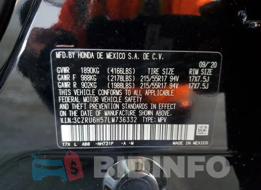 3CZRU6H57LM736332 Photo# 12