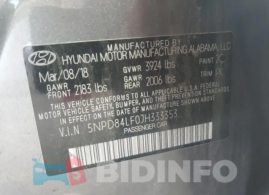 5NPD84LF0JH333353 Photo# 12