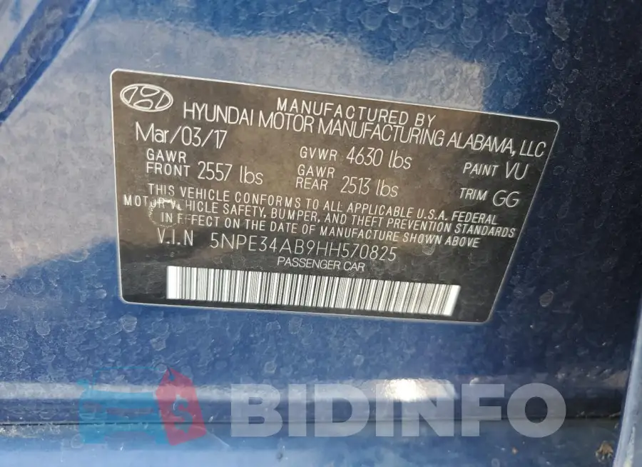 5NPE34AB9HH570825 Photo# 12