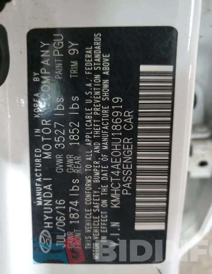 KMHCT4AE0HU186919 Photo# 12