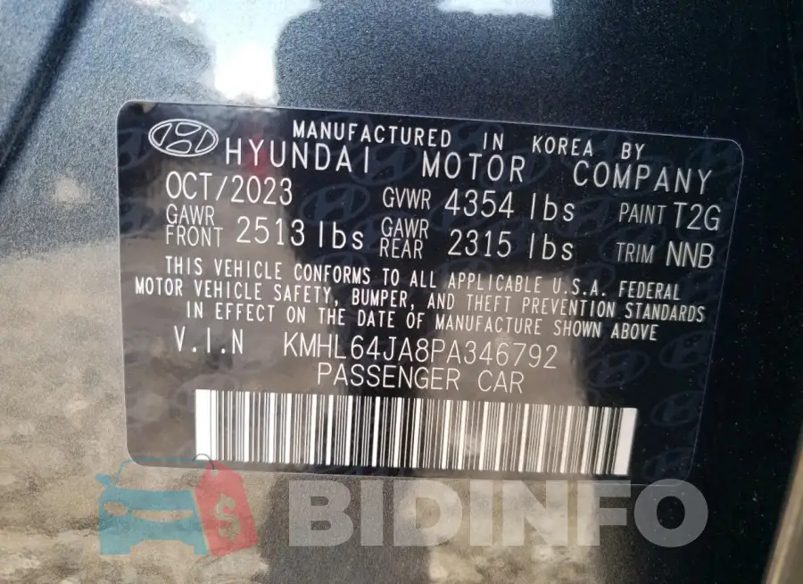 KMHL64JA8PA346792 Photo# 12