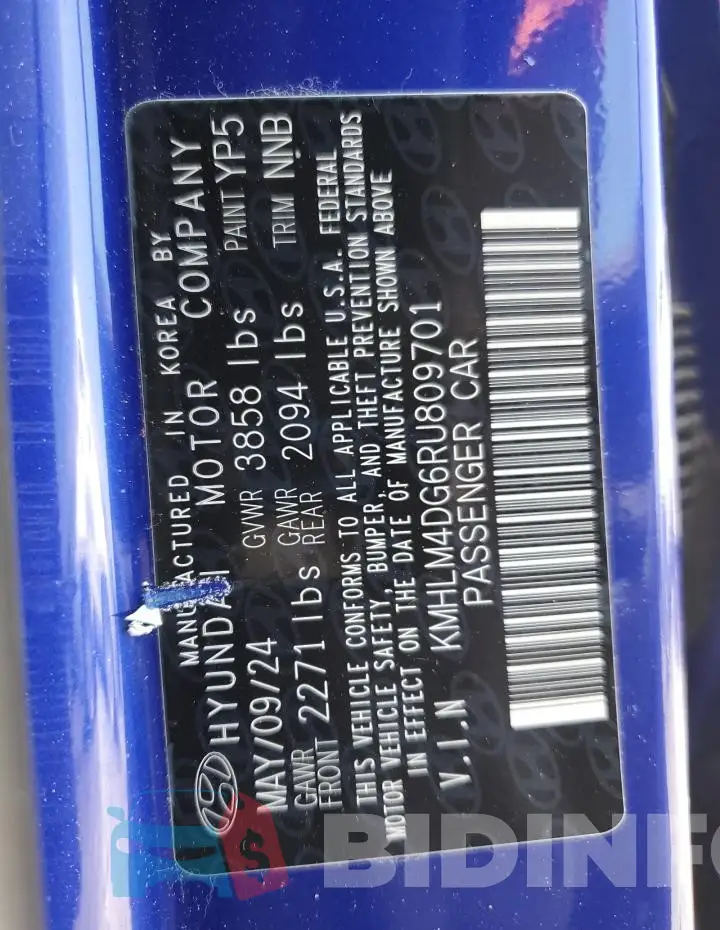 KMHLM4DG6RU809701 Photo# 13