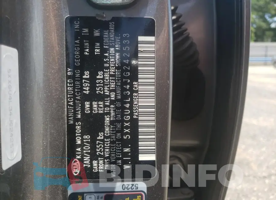 5XXGU4L34JG242533 Photo# 13
