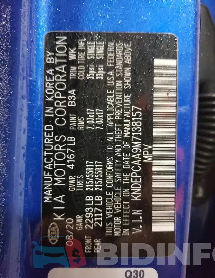 KNDEPCAA9M7138157 Photo# 14