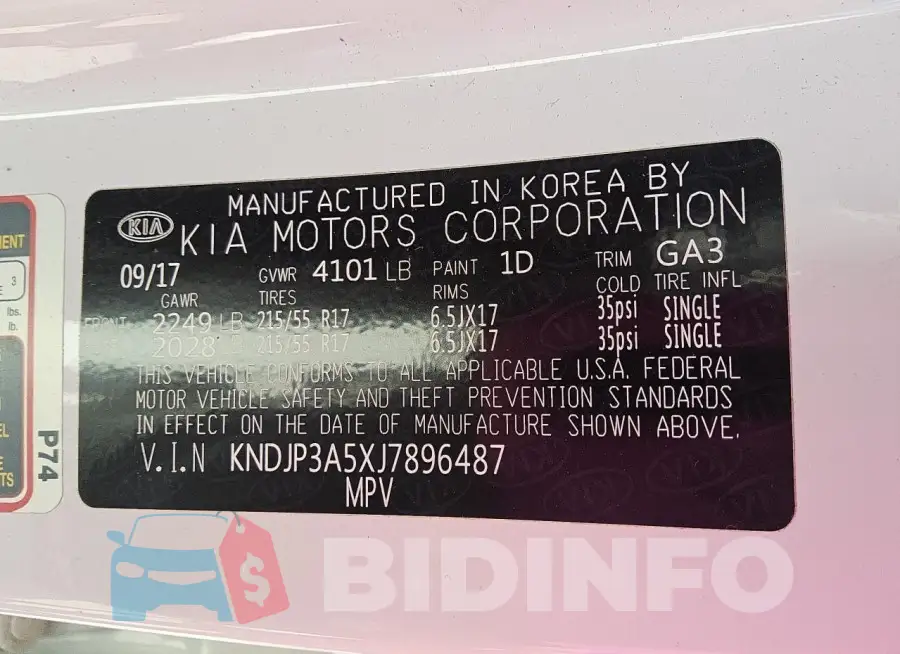 KNDJP3A5XJ7896487 Photo# 12