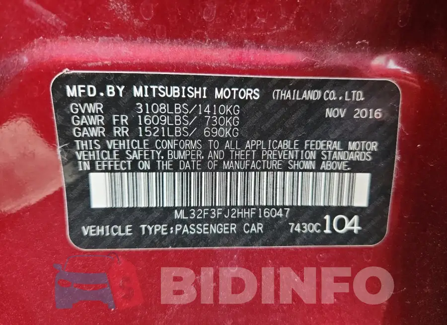 ML32F3FJ2HHF16047 Photo# 13