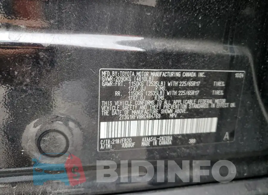 2T3G1RFV8RC484769 Photo# 14
