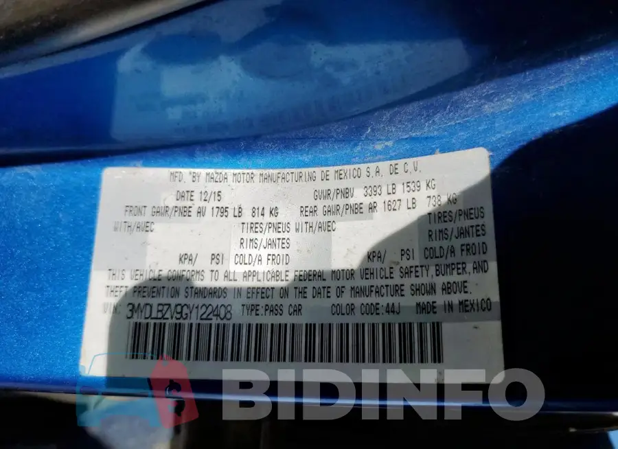 3MYDLBZV9GY122408 Photo# 12