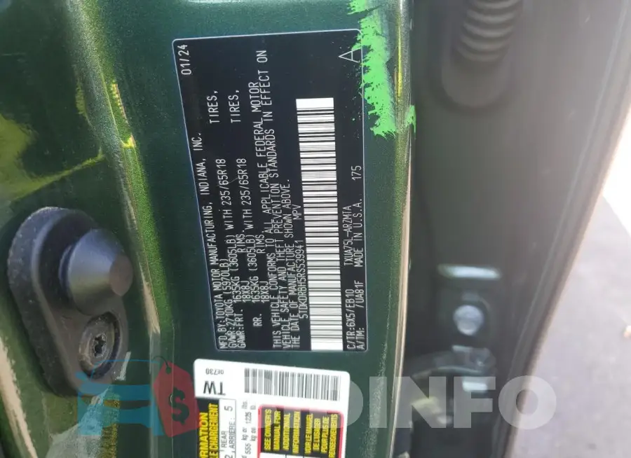 5TDKDRBH5RS539941 Photo# 13