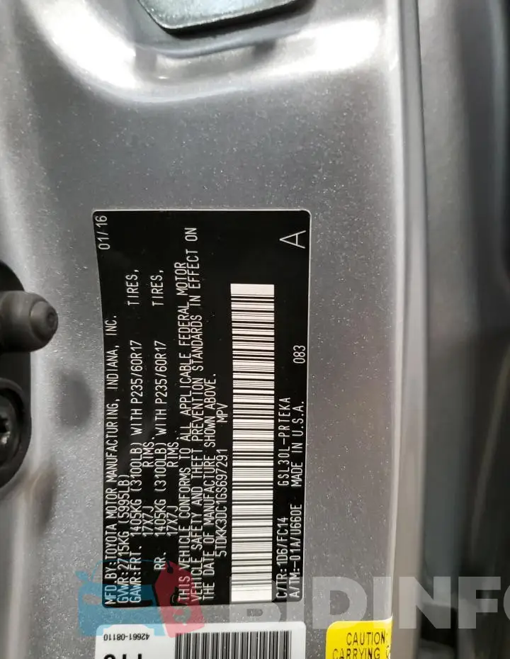 5TDKK3DC1GS697291 Photo# 13