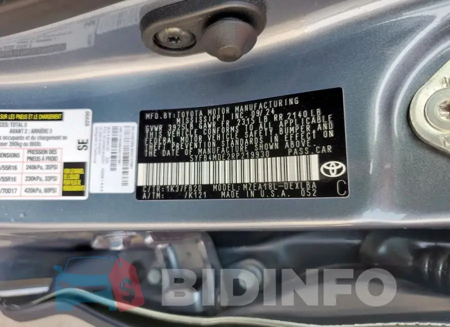5YFB4MDE2RP219930 Photo# 12
