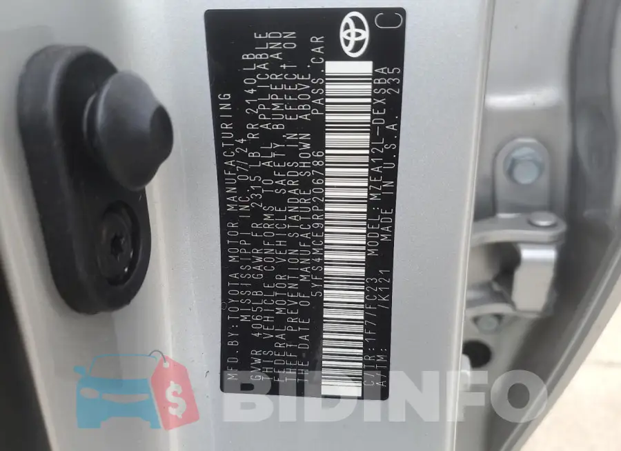 5YFS4MCE9RP206786 Photo# 12