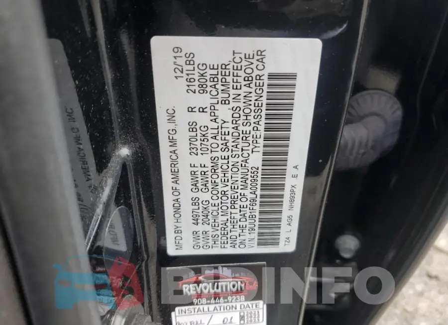 19UUB1F69LA009552 Photo# 12