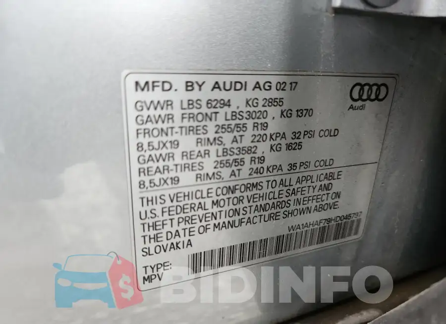WA1AHAF79HD045797 Photo# 13