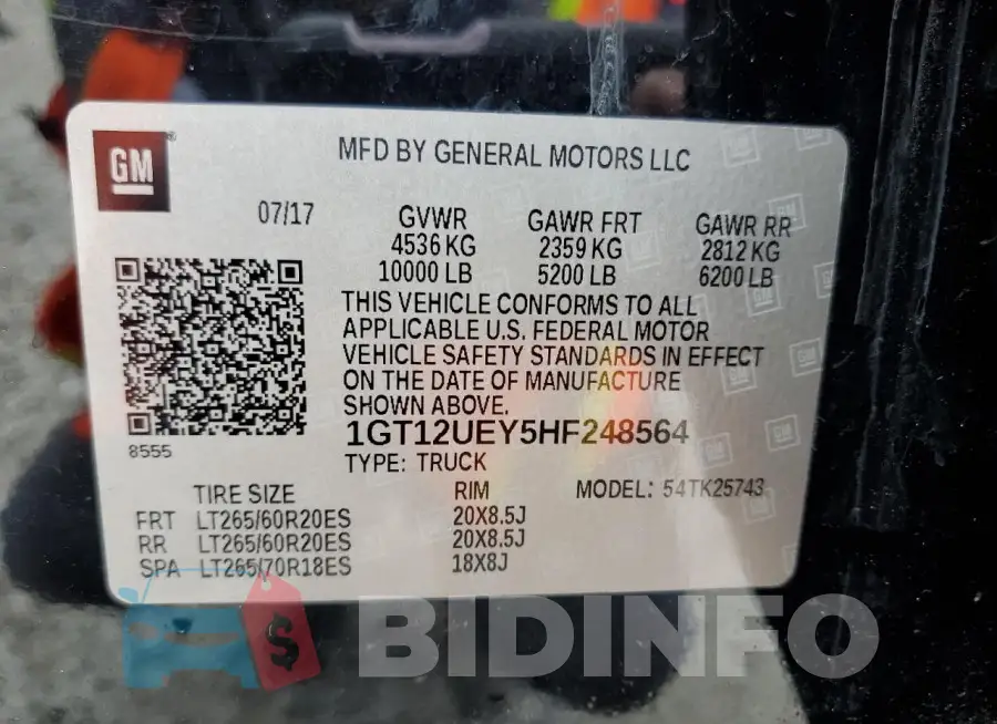 1GT12UEY5HF248564 Photo# 13