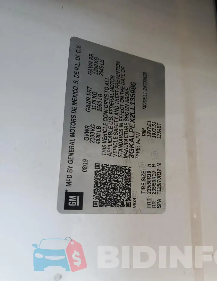 3GKALPEX2LL135986 Photo# 12