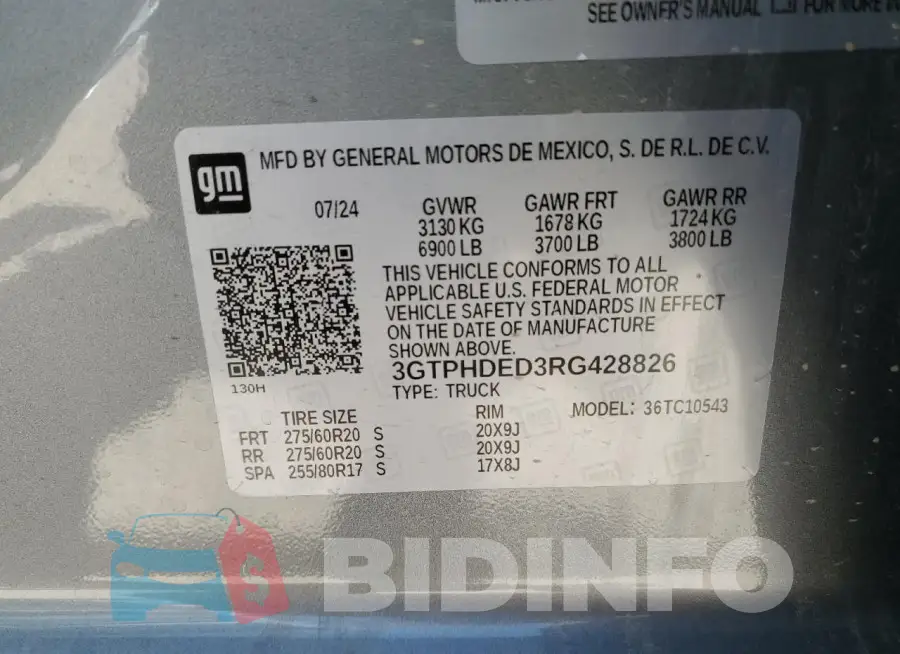 3GTPHDED3RG428826 Photo# 13