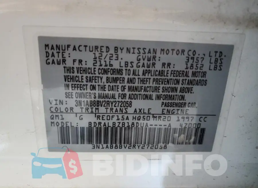 3N1AB8BV2RY272058 Photo# 13