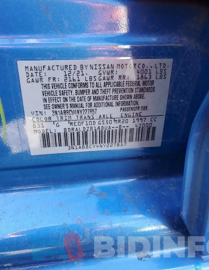 3N1AB8CV4NY227857 Photo# 12