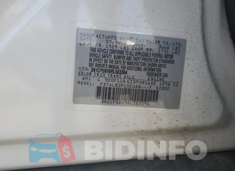 3N1CP5BV9RL583394 Photo# 13
