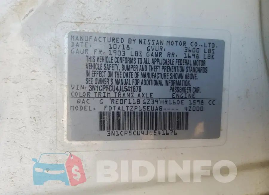 3N1CP5CU4JL541676 Photo# 13