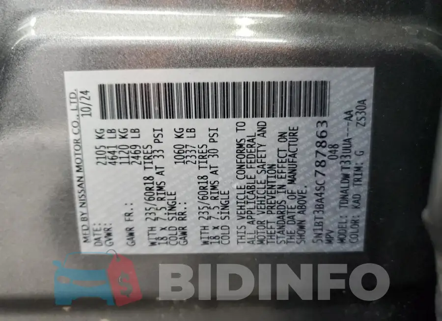 5N1BT3BA4SC787863 Photo# 13