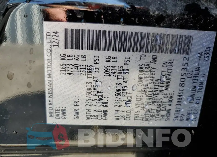 5N1BT3BB4SC805352 Photo# 13