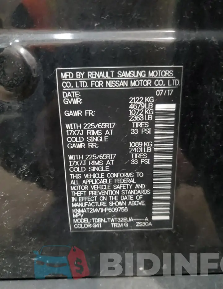 KNMAT2MV1HP609758 Photo# 13