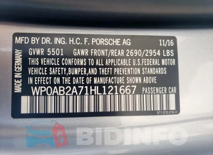 WP0AB2A71HL121667 Photo# 13