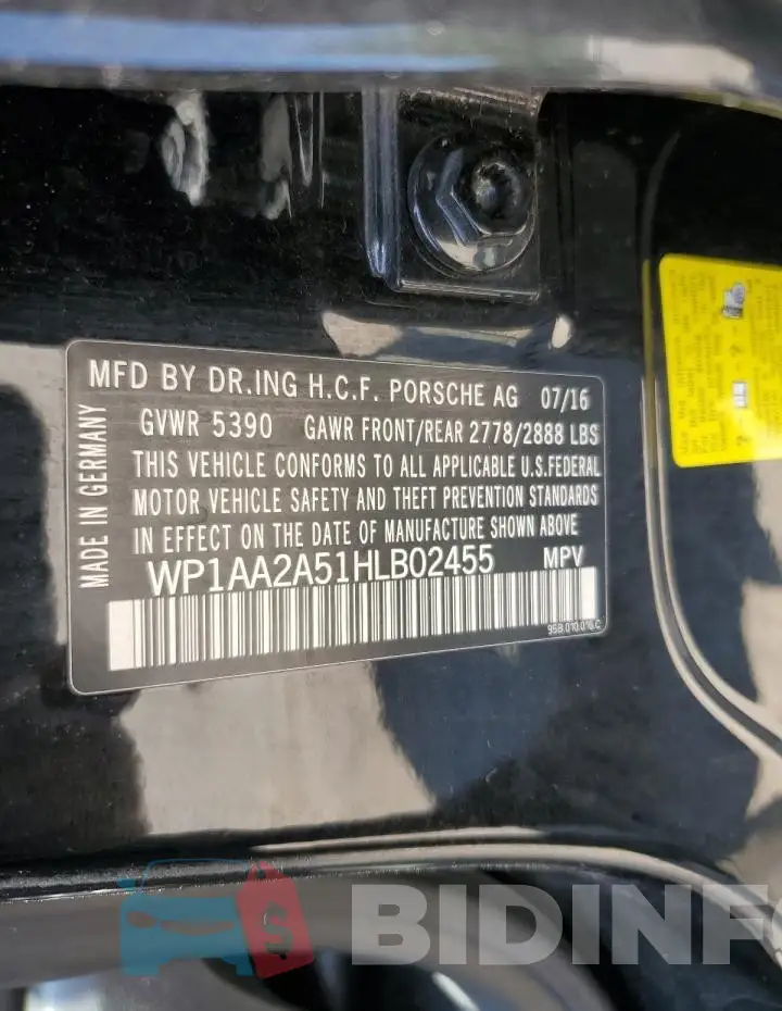 WP1AA2A51HLB02455 Photo# 14