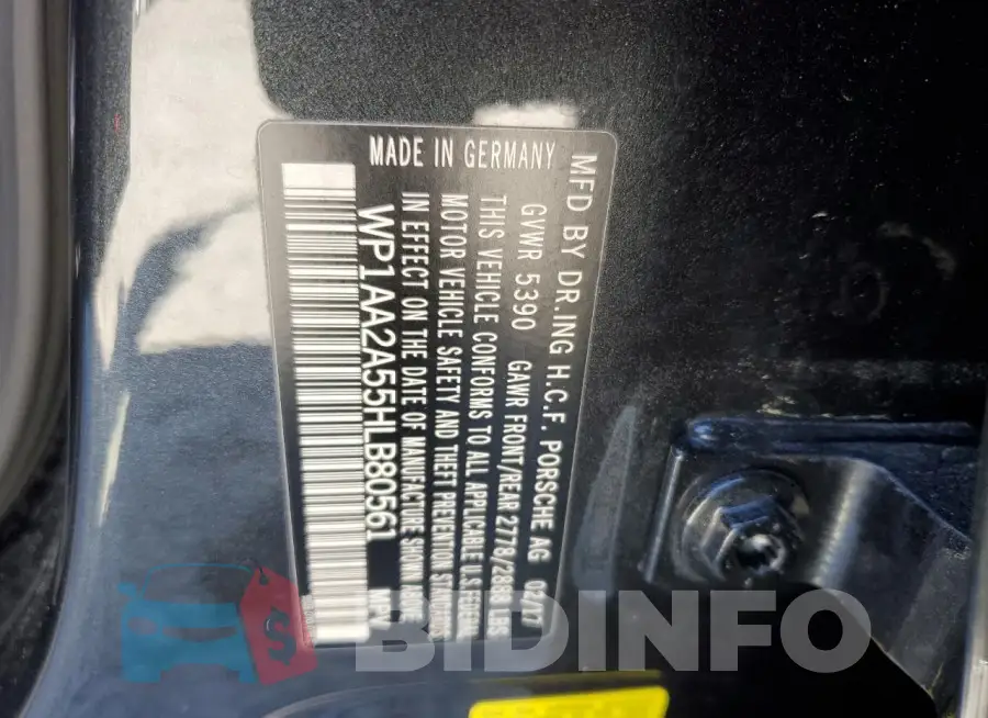 WP1AA2A55HLB80561 Photo# 13