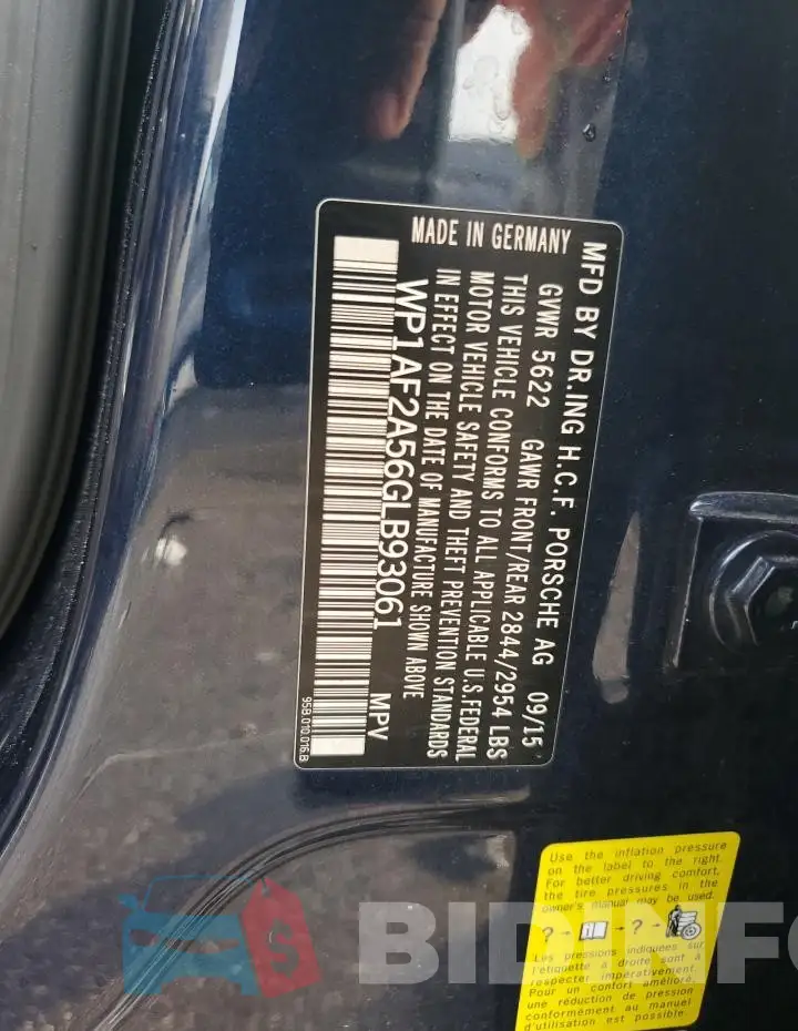 WP1AF2A56GLB93061 Photo# 14