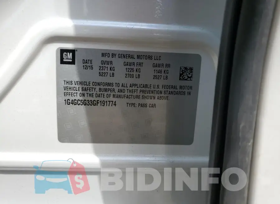 1G4GC5G33GF191774 Photo# 12