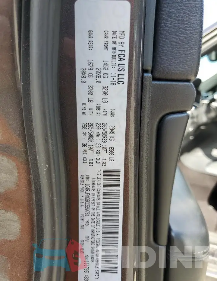 1C4RJFAG8KC590761 Photo# 13