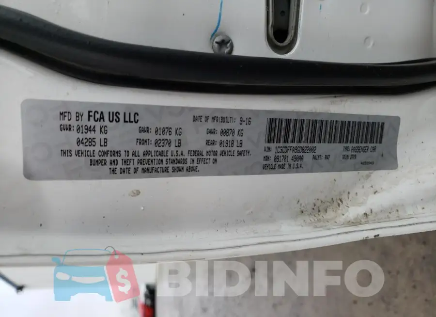 1C3CDFFA9GD822002 Photo# 12