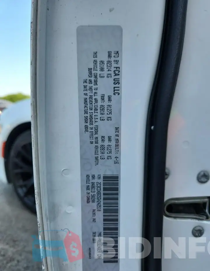 2C3CDXBG5GH242510 Photo# 12