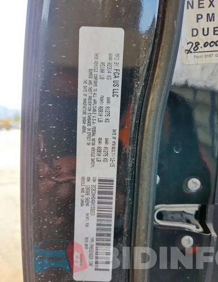 2C3CDXHG4GH159223 Photo# 12