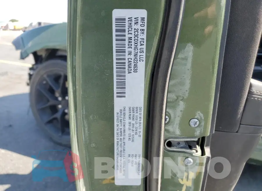 2C3CDXHG7NH224630 Photo# 13
