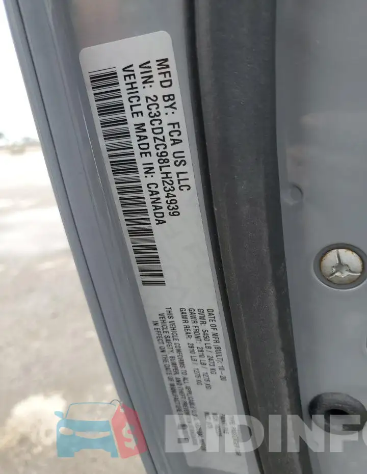 2C3CDZC98LH234939 Photo# 13