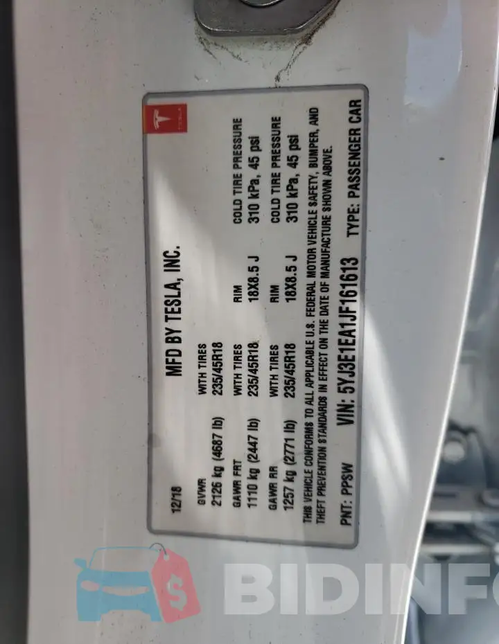 5YJ3E1EA1JF161613 Photo# 12