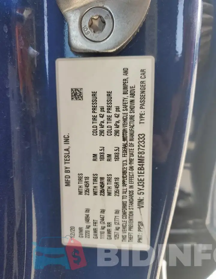 5YJ3E1EB4MF872333 Photo# 12