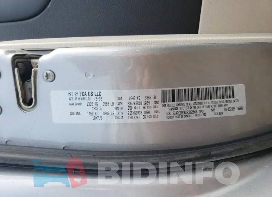 2C4RC1BG6JR312040 Photo# 13
