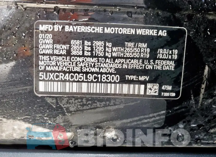 5UXCR4C05L9C18300 Photo# 14
