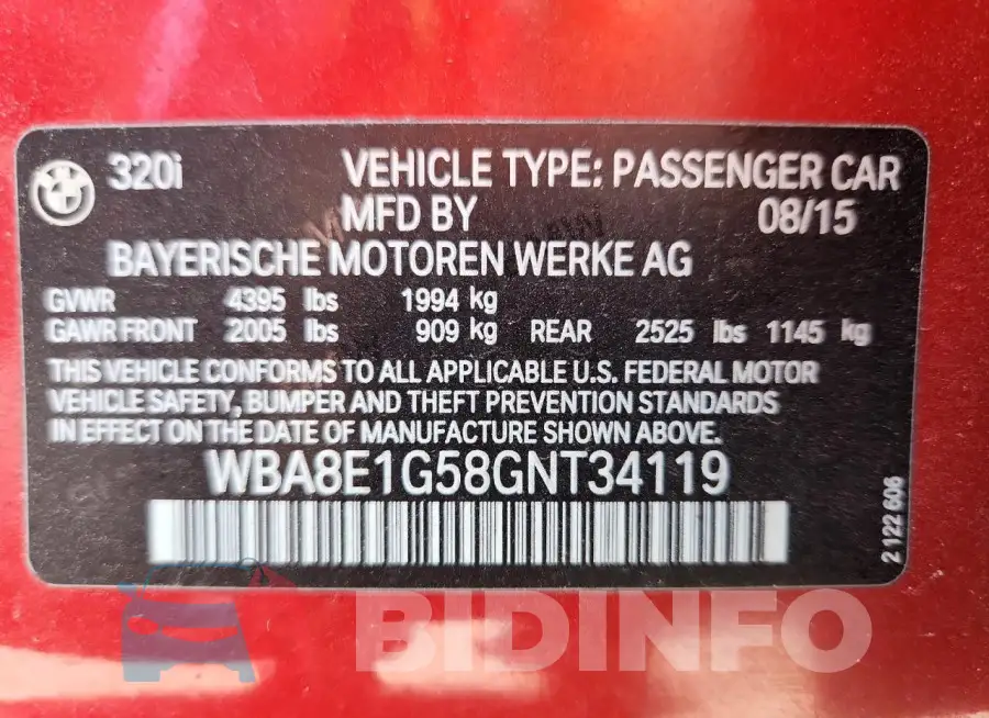 WBA8E1G58GNT34119 Photo# 12