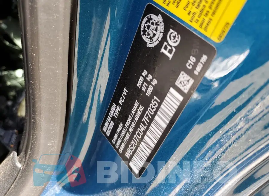 WBS2U7C04L7F70351 Photo# 12
