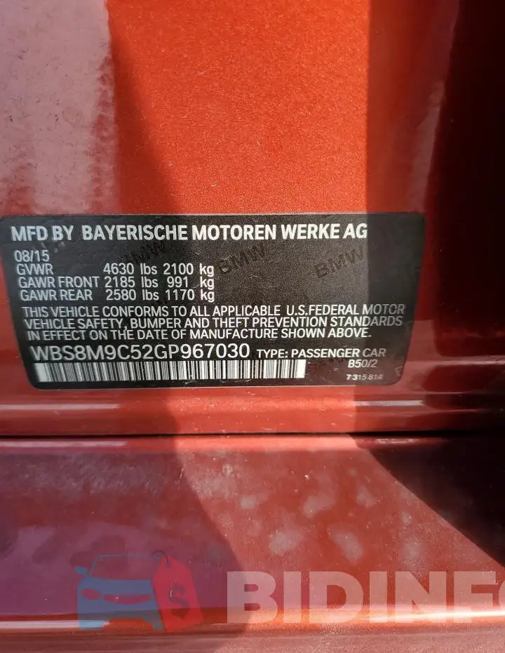 WBS8M9C52GP967030 Photo# 12