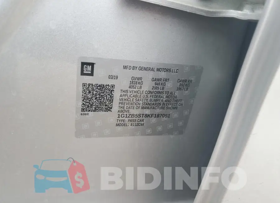 1G1ZB5ST8KF187051 Photo# 12