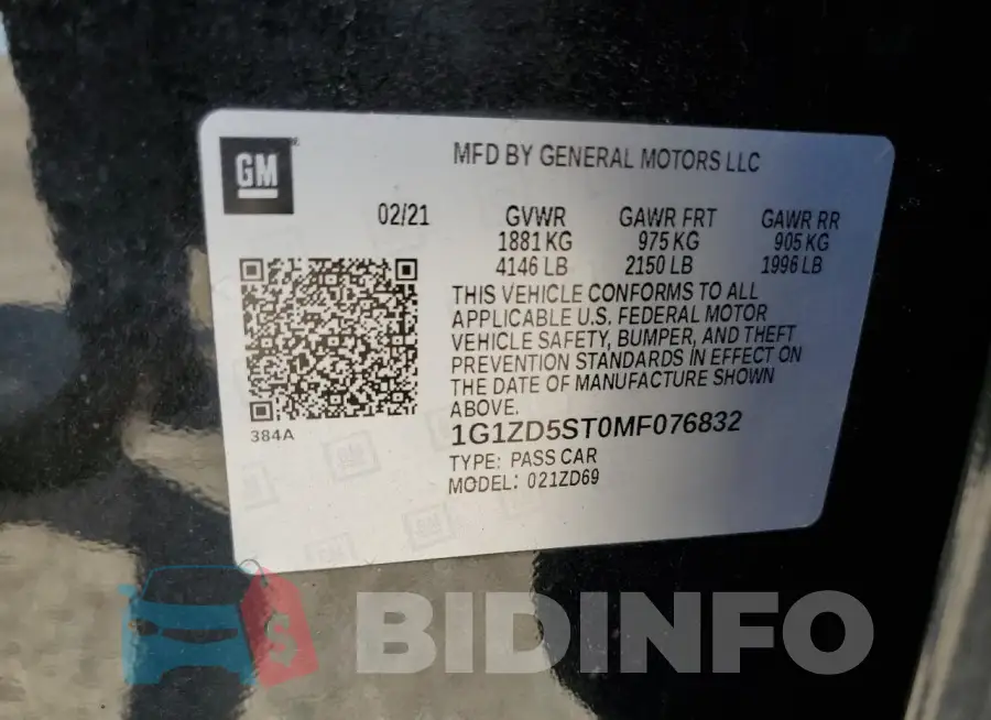 1G1ZD5ST0MF076832 Photo# 12