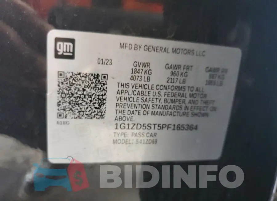 1G1ZD5ST5PF165364 Photo# 13